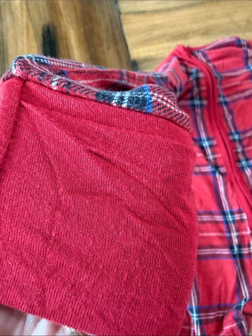 Little Sleepies Red Plaid One-Piece Zip Footed Pajamas - 6-12 months